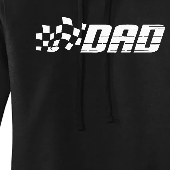 Racing Birthday Party Matching Family Race Car Pit Crew Dad Women's Pullover Hoodie