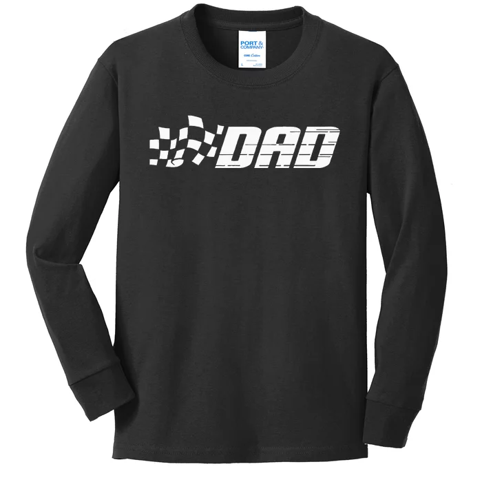 Racing Birthday Party Matching Family Race Car Pit Crew Dad Kids Long Sleeve Shirt