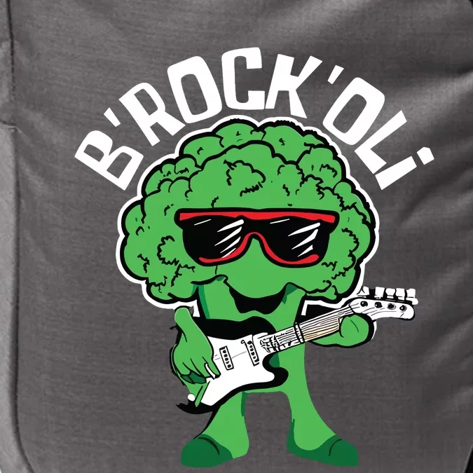 Rocking Broccoli Playing Guitar Veggie Vegetable Vegetarian Impact Tech Backpack