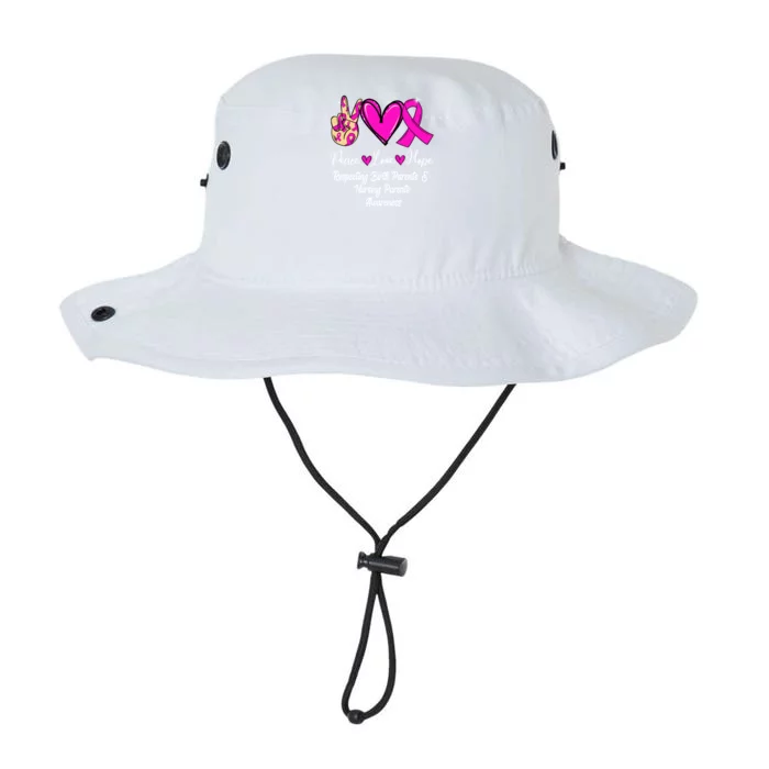 Respecting Birth Parents And Nursing Parents Peace Love Hope Great Gift Legacy Cool Fit Booney Bucket Hat