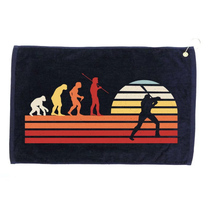 Retro Baseball Player Gift Vintage Baseballer Baseball Meaningful Gift Grommeted Golf Towel