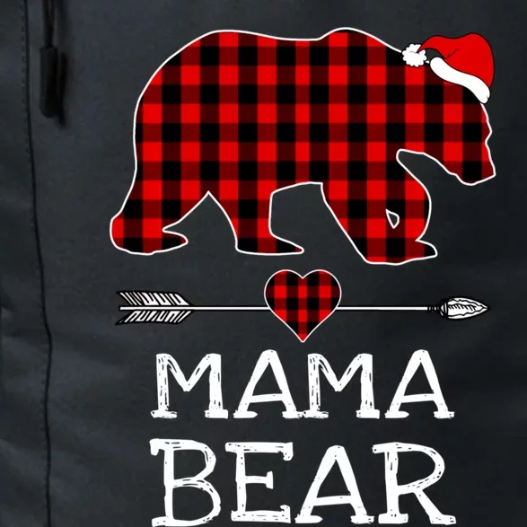 Red Buffalo Plaid Mama Bear Christmas Pajama Family Daily Commute Backpack