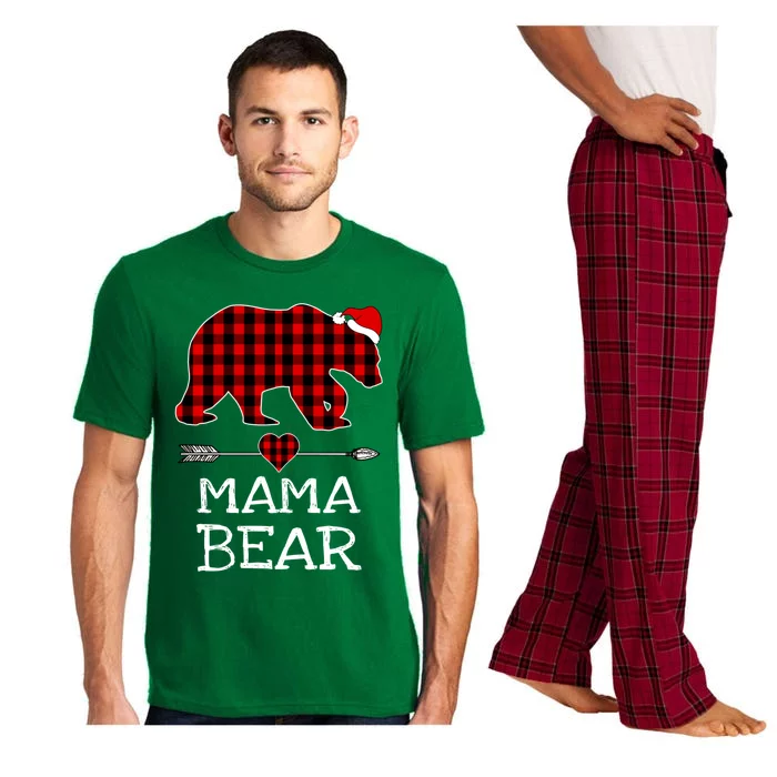 Red Buffalo Plaid Mama Bear Christmas Pajama Family Pajama Set