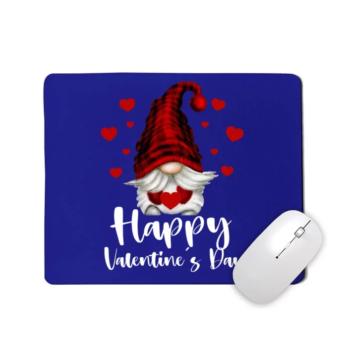 Red Buffalo Plaid Gnome Lovers Fans Happy Valentine's Day Gift Mousepad