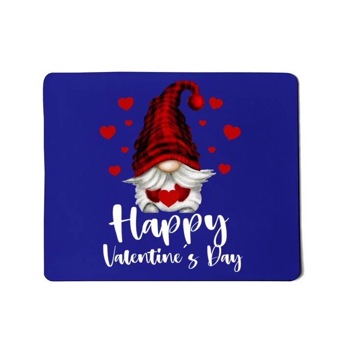 Red Buffalo Plaid Gnome Lovers Fans Happy Valentine's Day Gift Mousepad