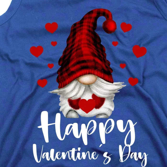 Red Buffalo Plaid Gnome Lovers Fans Happy Valentine's Day Gift Tank Top