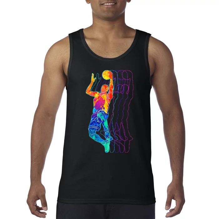 Retro Basketball Player Tank Top