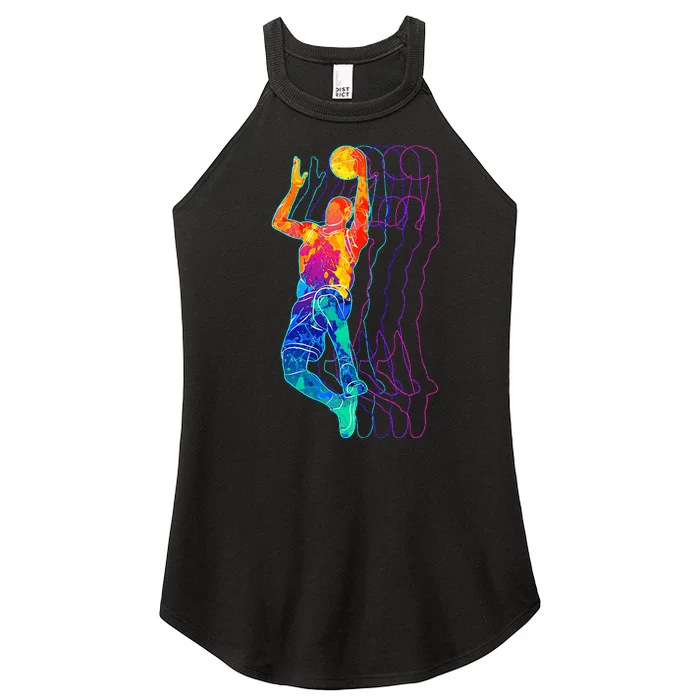 Retro Basketball Player Women’s Perfect Tri Rocker Tank