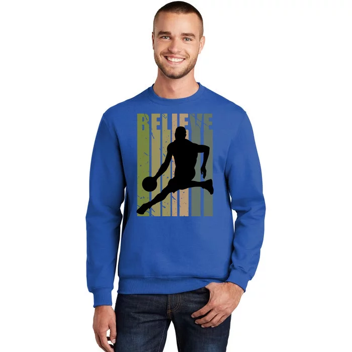 Retro Basketball Player Coach Coaching Cool Vintage Cute Gift Sweatshirt