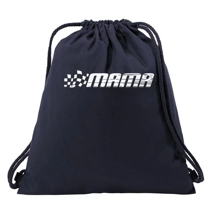 Racing Birthday Party Matching Family Race Car Pit Crew Mama Drawstring Bag