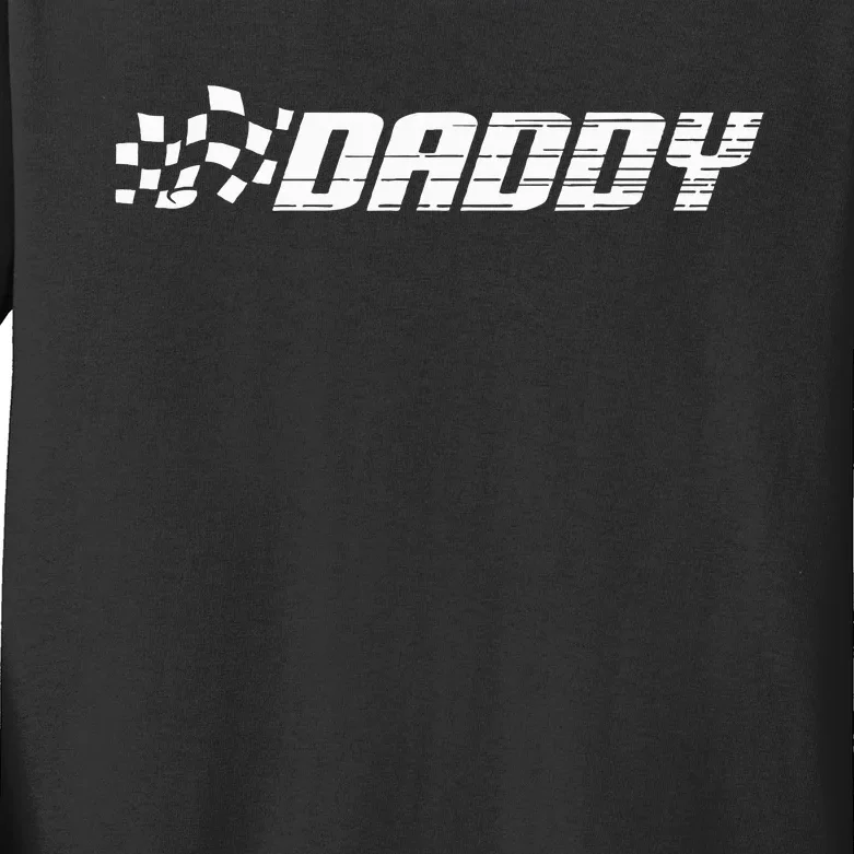 Racing Birthday Party Matching Family Car Pit Crew Daddy Kids Long Sleeve Shirt