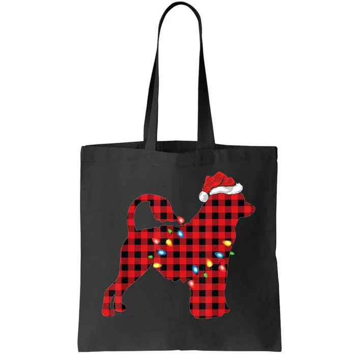 Red Buffalo Plaid Portuguese Water Dog Christmas Pajama Tote Bag