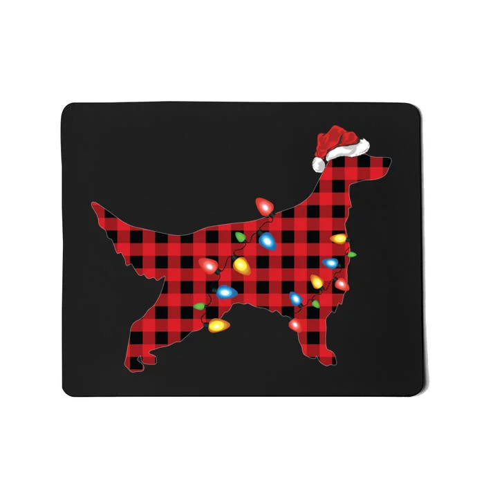 Red Buffalo Plaid Santa Irish Setter Dog Christmas Pajama Sweatshirt Mousepad