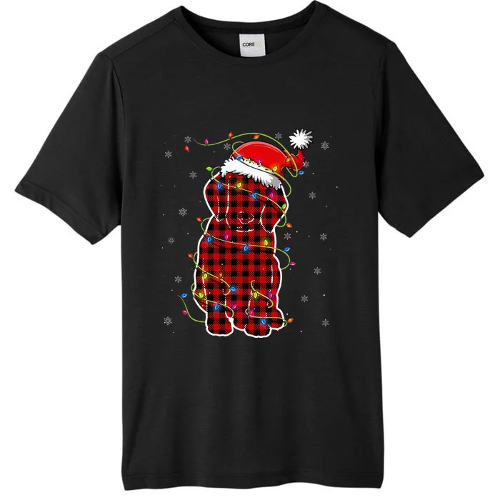 Red Buffalo Plaid Beagle Santa Christmas Pajama Matching ChromaSoft Performance T-Shirt