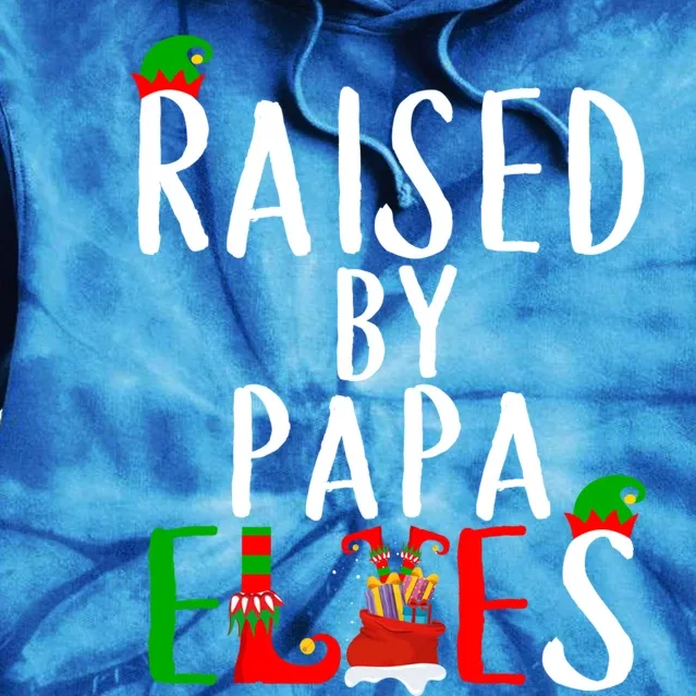 Raised By Papa Matching Group Xmas Gift Tie Dye Hoodie