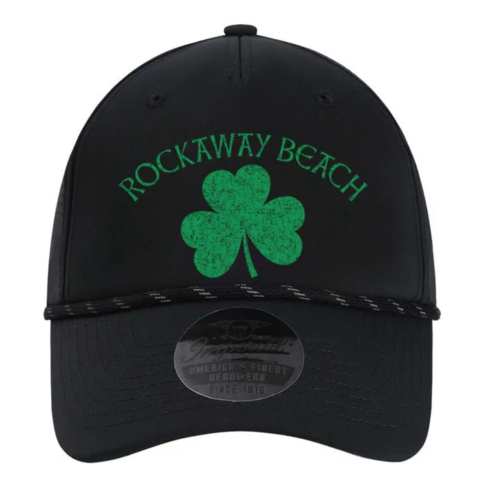 Rockaway Beach Queens Ny Irish Shamrock Distress Green Print Cute Gift Performance The Dyno Cap