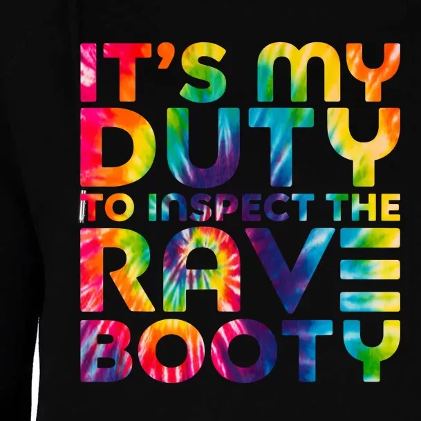 Rave Booty Quote Funny EDM Music Festival Outfit Womens Funnel Neck Pullover Hood