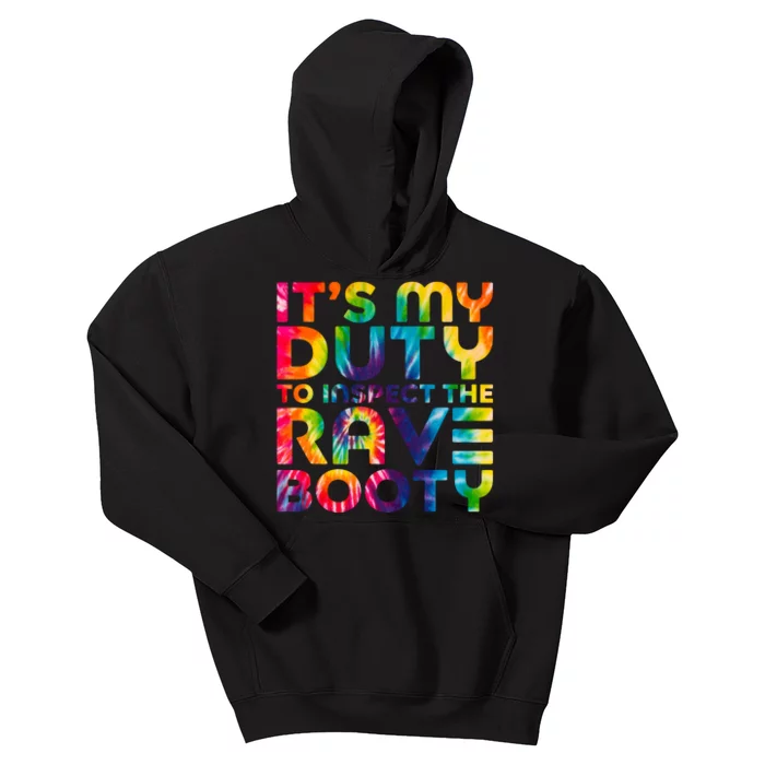 Rave Booty Quote Funny EDM Music Festival Outfit Kids Hoodie