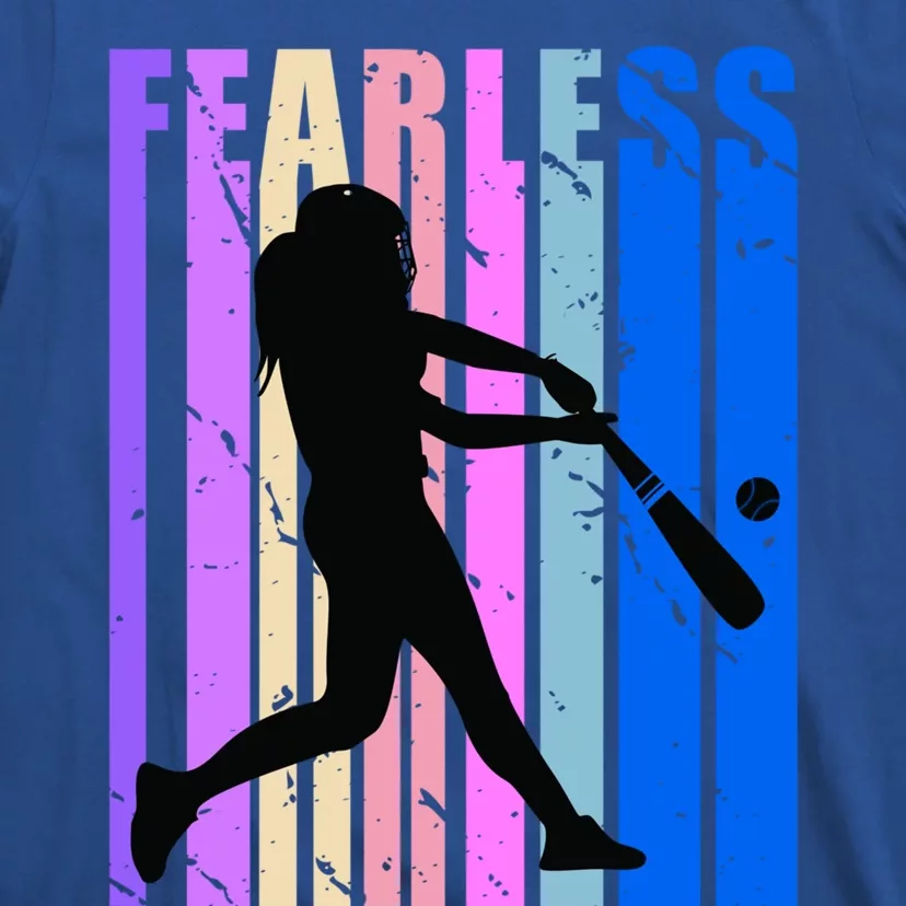 Retro Baseball Queen Fearless Motivational Inspirational Gift T-Shirt