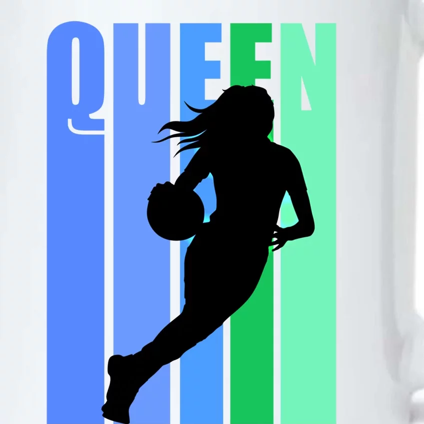 Retro Basketball Queen Player Coach Coaching Playing Great Gift Black Color Changing Mug