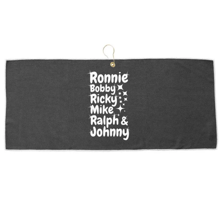 Ronnie Bobby Ricky Mike Ralph And Johnny Large Microfiber Waffle Golf Towel