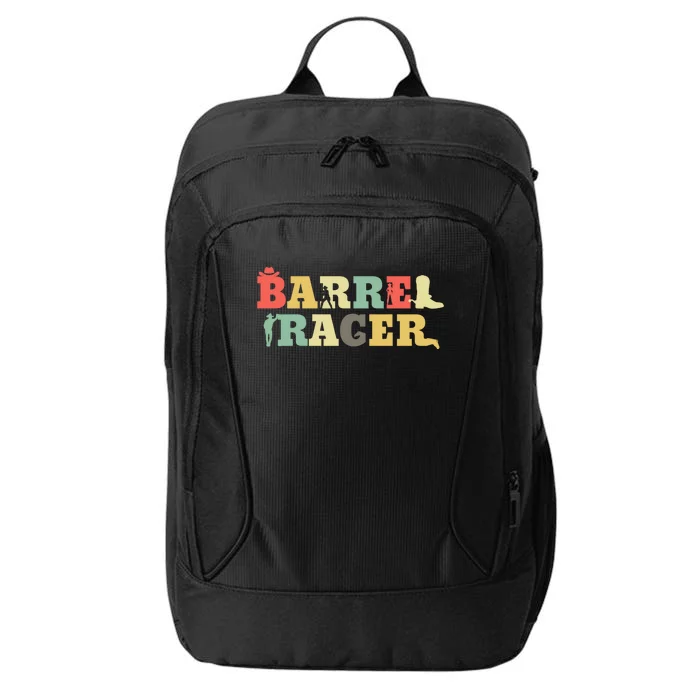 Retro Barrel Racer Gift Vintage Barrel Racing Barrel Racing Fan Cool Gift City Backpack