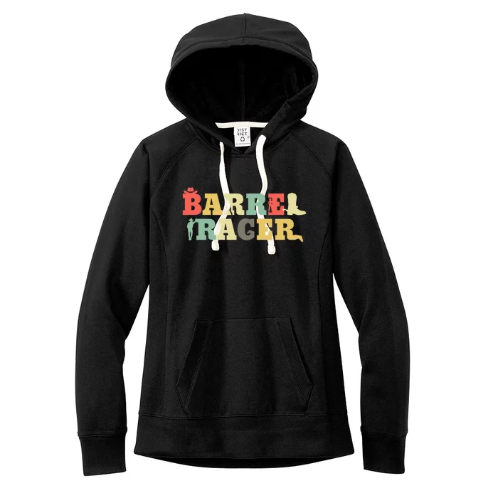 Retro Barrel Racer Gift Vintage Barrel Racing Barrel Racing Fan Cool Gift Women's Fleece Hoodie