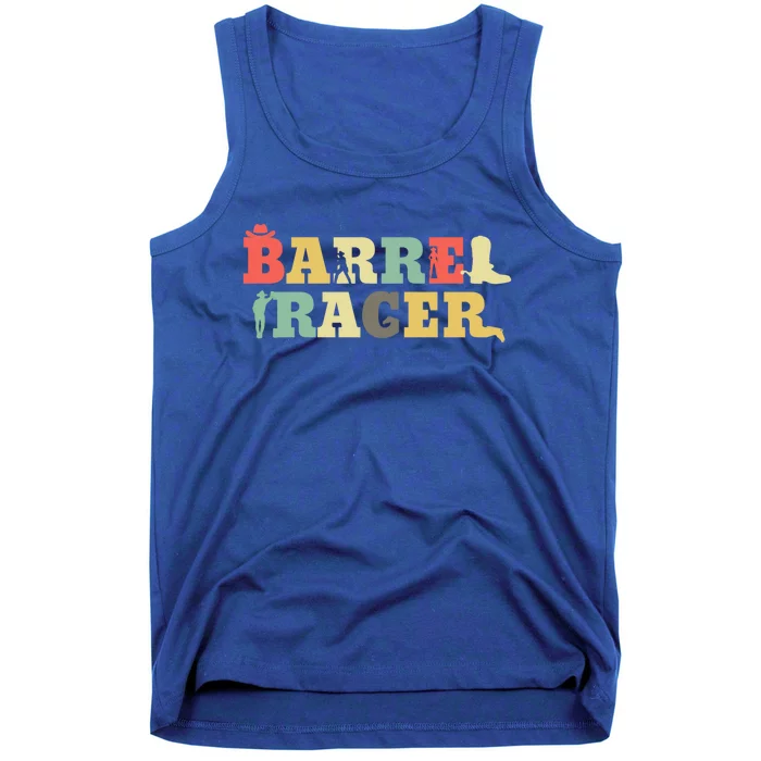 Retro Barrel Racer Gift Vintage Barrel Racing Barrel Racing Fan Cool Gift Tank Top