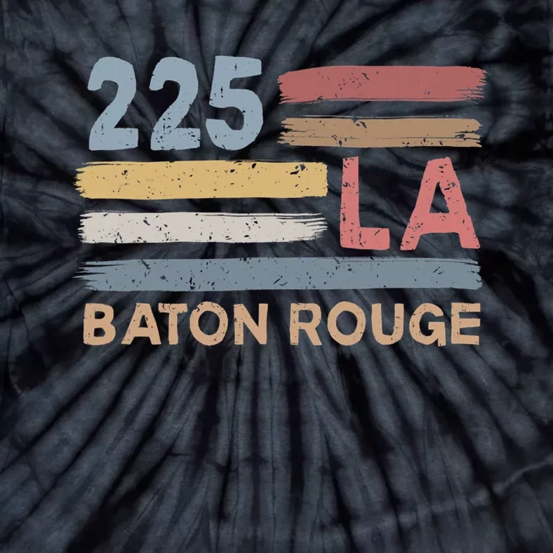 Retro Baton Rouge Area Code 225 Residents State Louisiana Tie-Dye T-Shirt