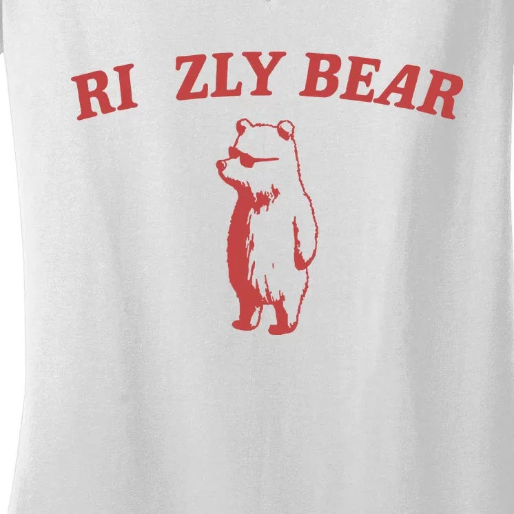 Rizzly Bear Women's V-Neck T-Shirt