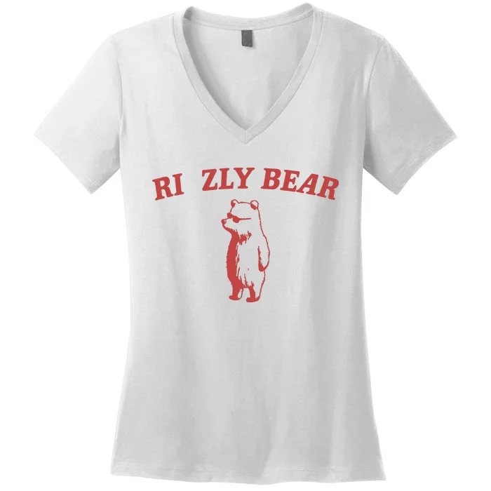 Rizzly Bear Women's V-Neck T-Shirt