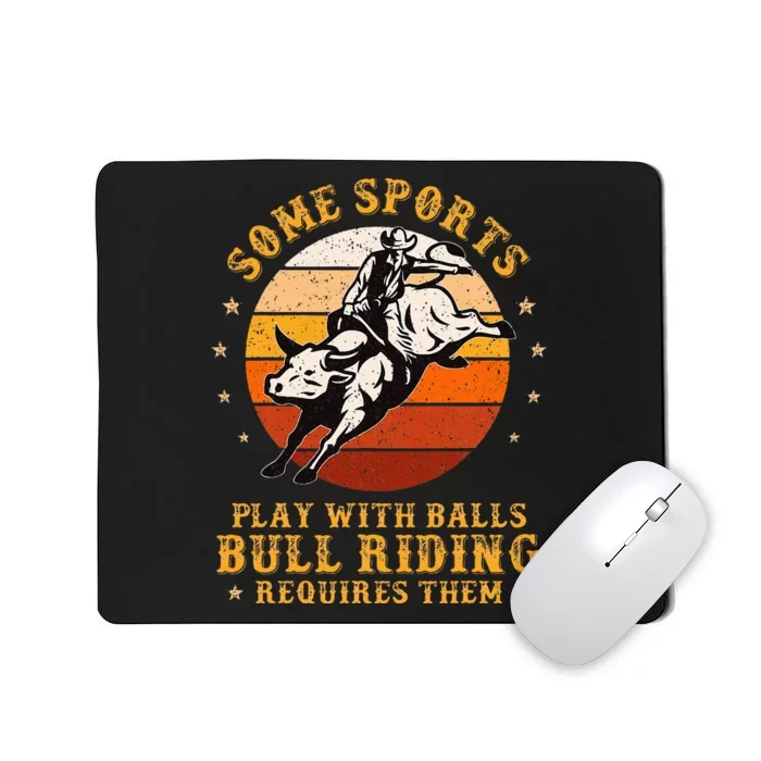 Rodeo Bull Riding Vintage Cowboy Country Ranch Bull Rider Mousepad