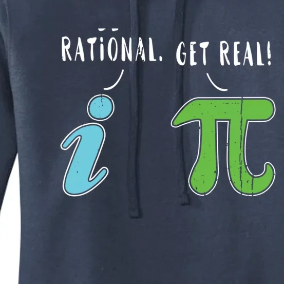 Real Be Rational Funny Math Meme Math Nerd Pi Day Gift Women's Pullover Hoodie