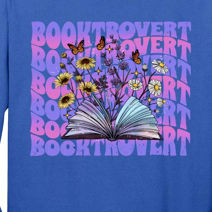 Reading Booktrovert Repeat Funny Bookish Reader Introvert Gift Long Sleeve Shirt