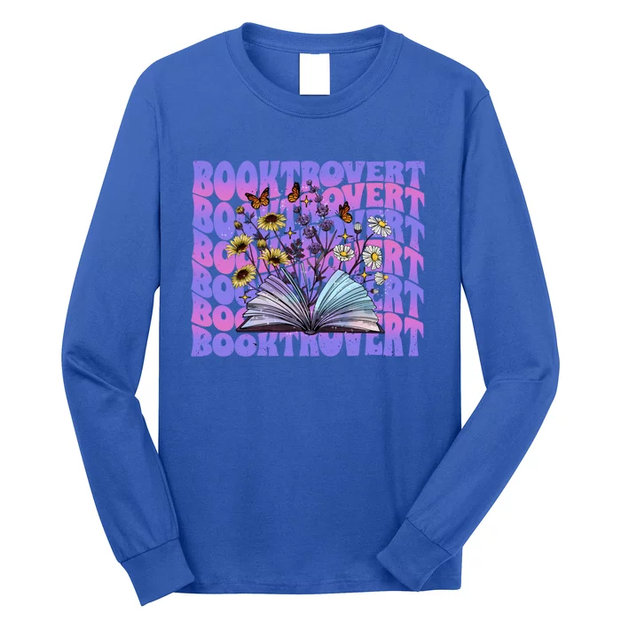 Reading Booktrovert Repeat Funny Bookish Reader Introvert Gift Long Sleeve Shirt