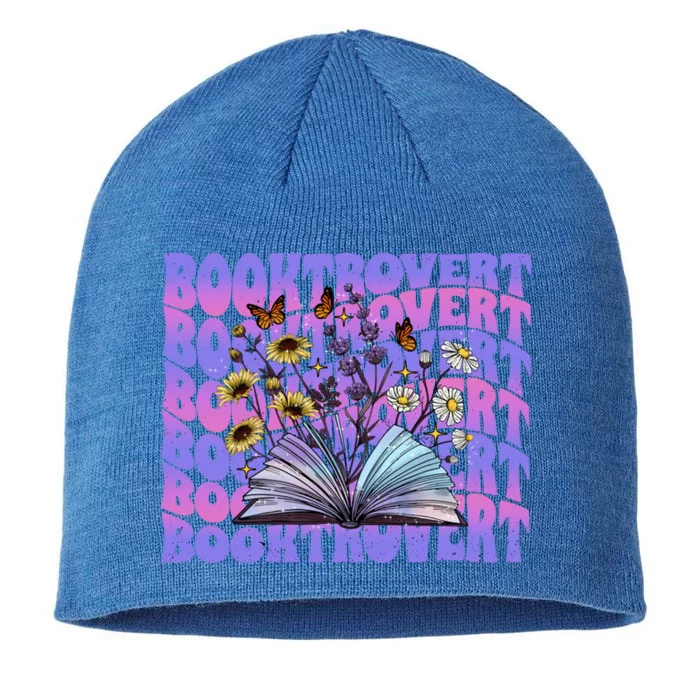 Reading Booktrovert Repeat Funny Bookish Reader Introvert Gift 8 1/2in Sustainable Knit Beanie