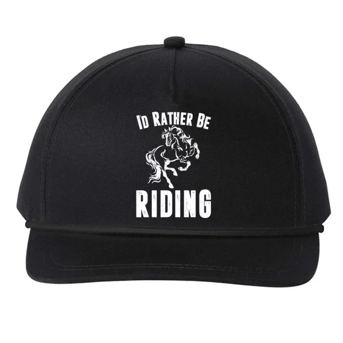 Rather Be Riding Horses Equestrian Horseback Rider Mom Cool Gift Snapback Five-Panel Rope Hat