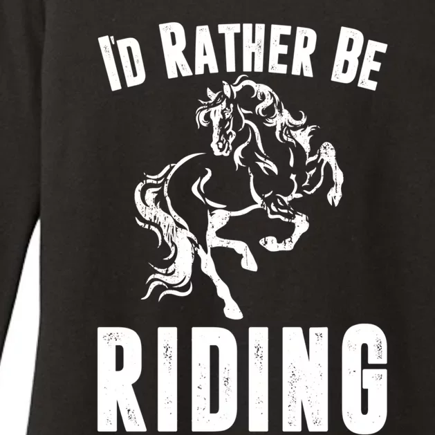 Rather Be Riding Horses Equestrian Horseback Rider Mom Cool Gift Womens CVC Long Sleeve Shirt