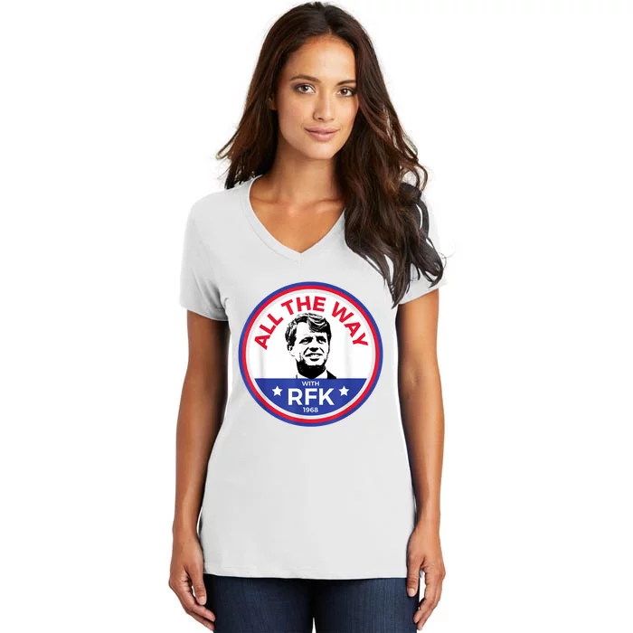 RFK Bobby Robert F Kennedy Women's V-Neck T-Shirt