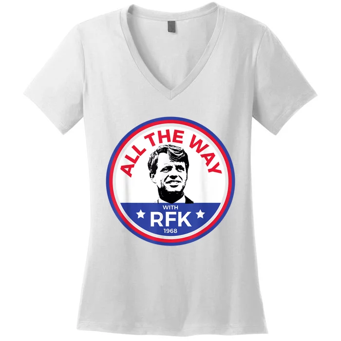 RFK Bobby Robert F Kennedy Women's V-Neck T-Shirt