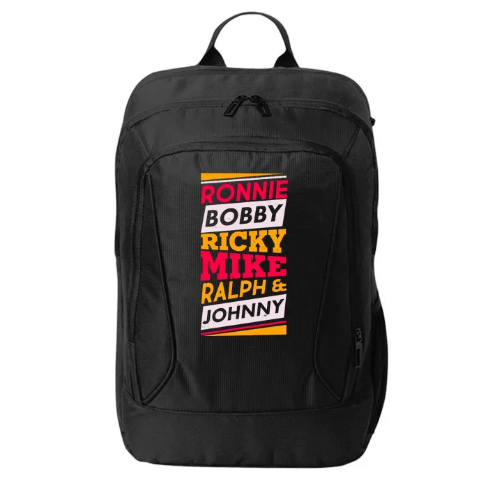 Ronnie Bobby Ricky Mike Ralph And Johnny City Backpack