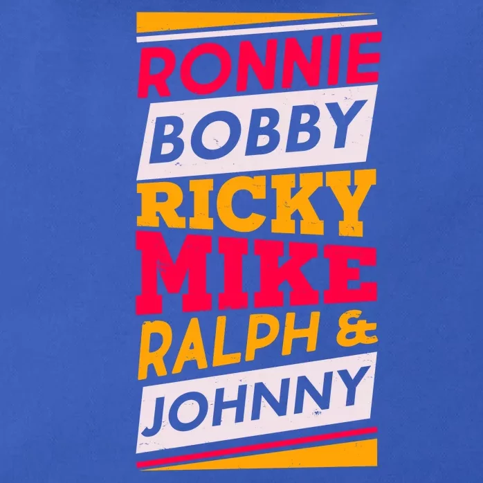 Ronnie Bobby Ricky Mike Ralph And Johnny Zip Tote Bag