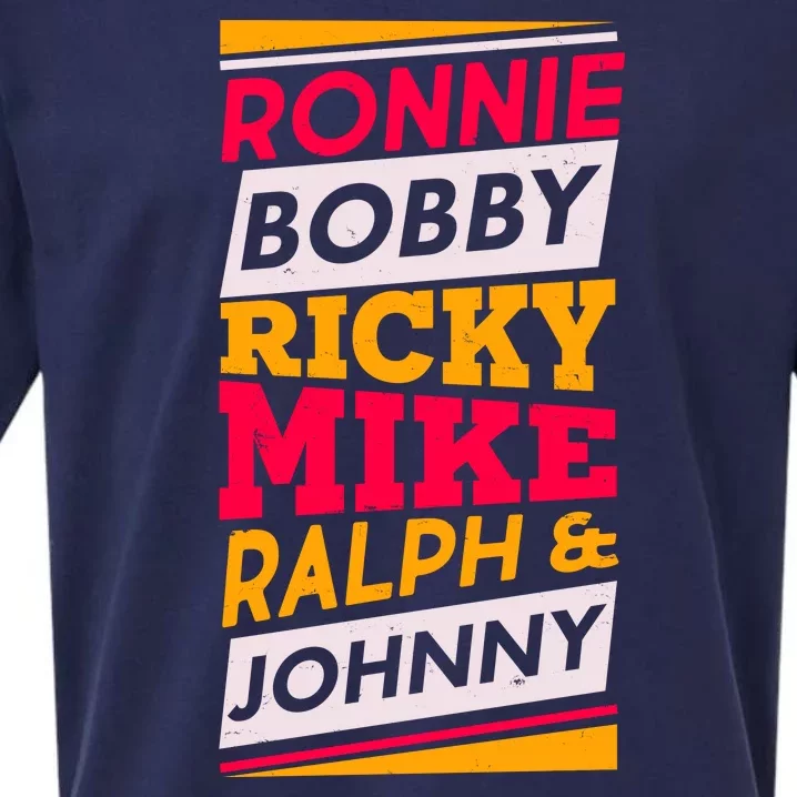 Ronnie Bobby Ricky Mike Ralph And Johnny Sueded Cloud Jersey T-Shirt