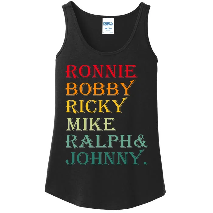 Ronnie Bobby Ricky Mike Ralph And Johnny Ladies Essential Tank