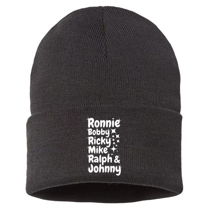 Ronnie Bobby Ricky Mike Ralph And Johnny Sustainable Knit Beanie