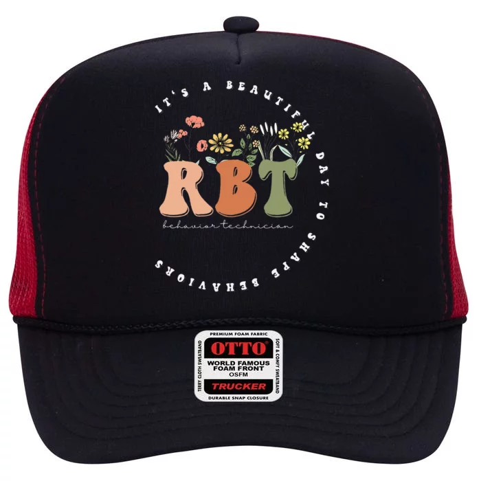 Registered BehaviorTechnician RBT Behavior Therapist ABA High Crown Mesh Trucker Hat