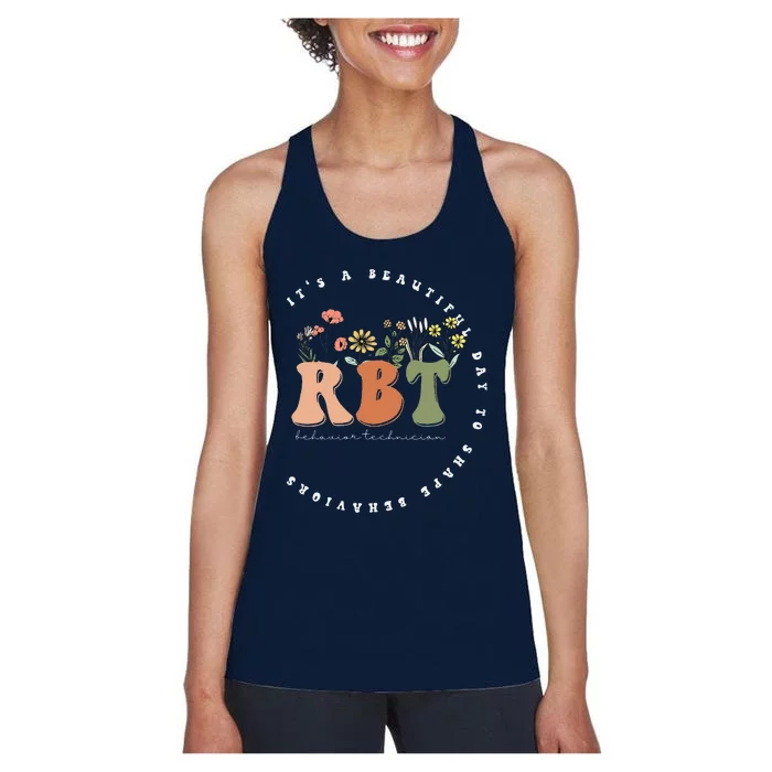 Registered BehaviorTechnician RBT Behavior Therapist ABA Women's Racerback Tank