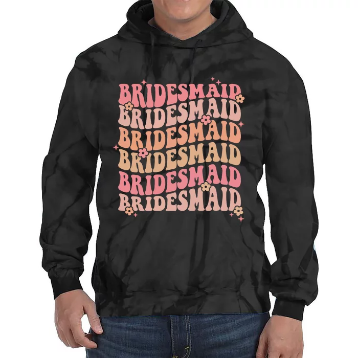 Retro Bridesmaid Tie Dye Hoodie