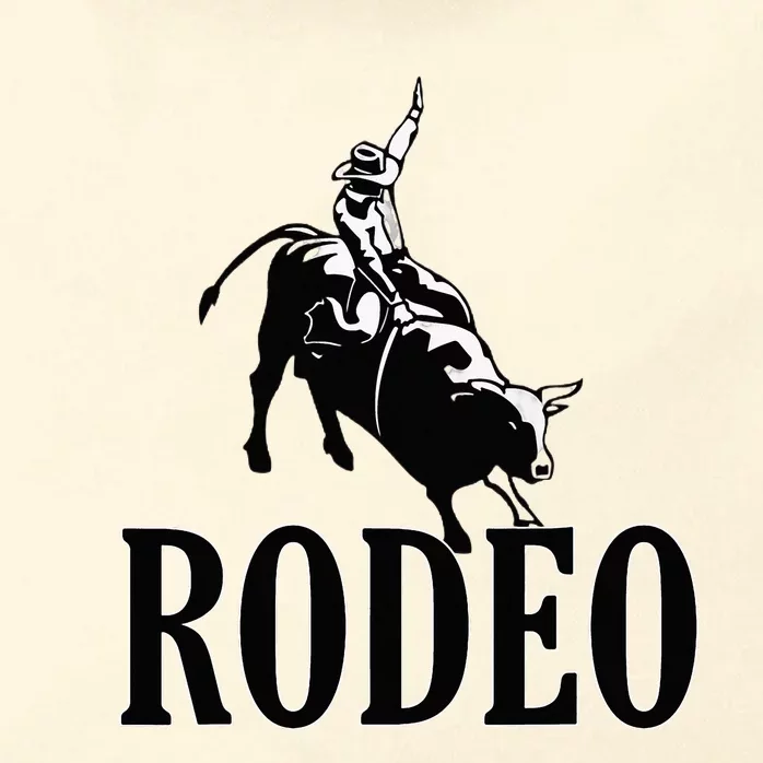 Rodeo Bull Rider Cowboy Riding A Bull At The Rodeo Zip Tote Bag