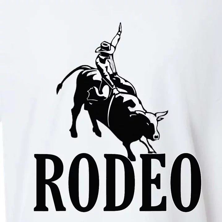 Rodeo Bull Rider Cowboy Riding A Bull At The Rodeo Sueded Cloud Jersey T-Shirt